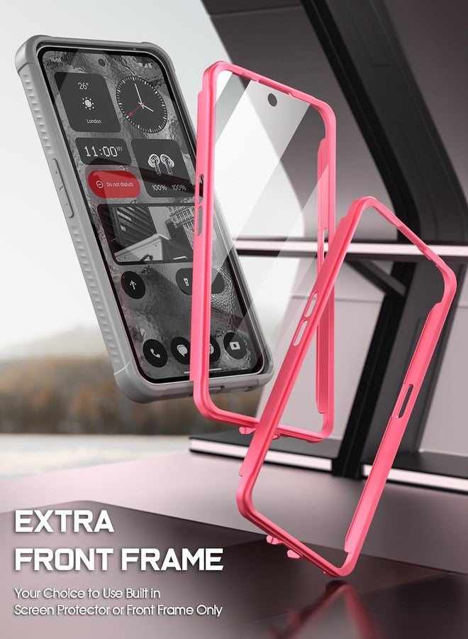 Poetic Guardian Case Compatible with Nothing Phone 2 6.7 Inch [20 FT Mil-Grade Drop Tested], Full-Body Hybrid Shockproof Bumper Cover Case with Built-in Screen Protector, Pink/Clear - Image 4